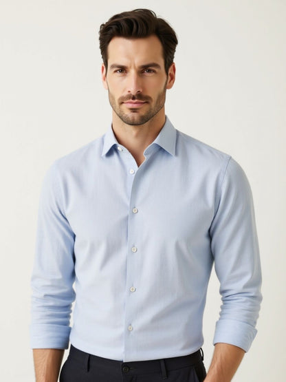 Londaris Regular Fit Linen Blend Long Sleeve Shirt