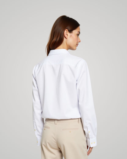 Londaris Women's Long Sleeve Ecru Twill Shirt