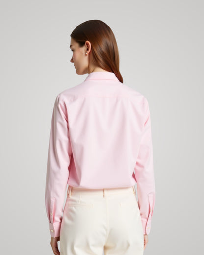 Londaris Women's Long Sleeve Pink Twill Shirt