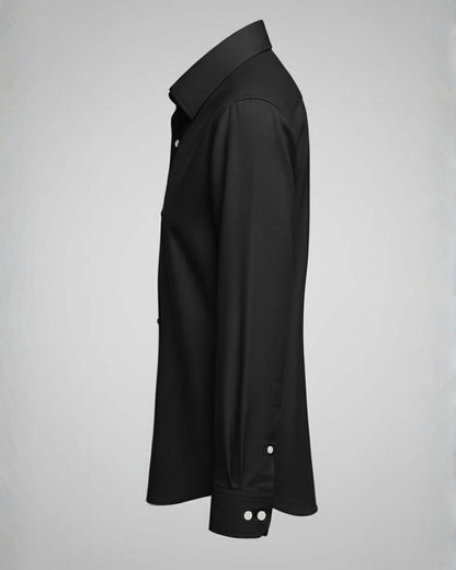 Londaris Women's Long Sleeve Black Twill Shirt