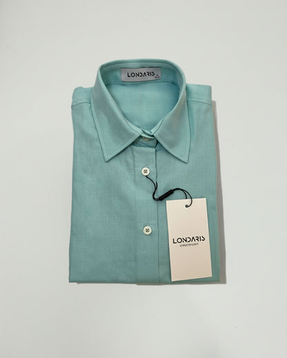 Londaris Women's Long Sleeve Turquoise Oxford Shirt