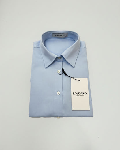 Londaris Women's Long Sleeve Light Dusty Blue Twill Shirt