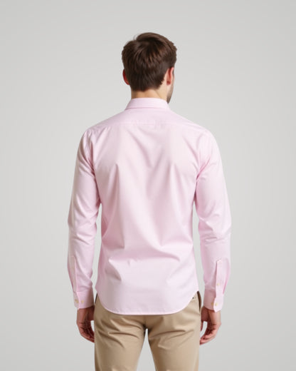 Londaris Men’s Long Sleeve Regular Light Pink Oxford Shirt