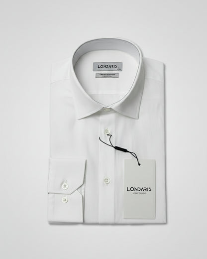 Londaris Men’s Long Sleeve Dark Ecru Satin Shirt