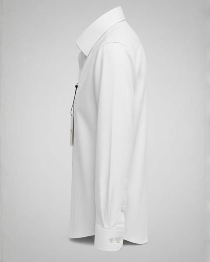 Londaris Men’s Long Sleeve Dark Ecru Satin Shirt