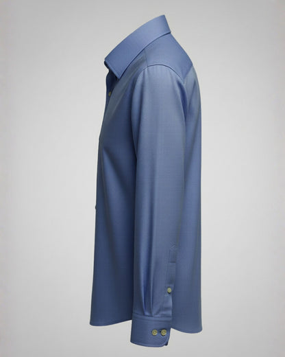 Londaris Men’s Long Sleeve Steel Blue Poplin Shirt