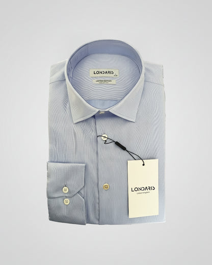 Londaris Men’s Long Sleeve Dusty Blue Satin Shirt