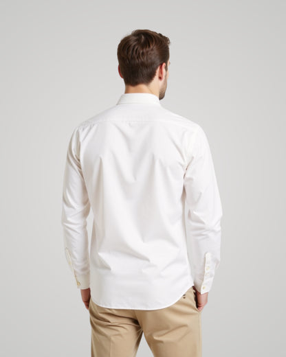 Londaris Men’s Long Sleeve Soft White Oxford Shirt