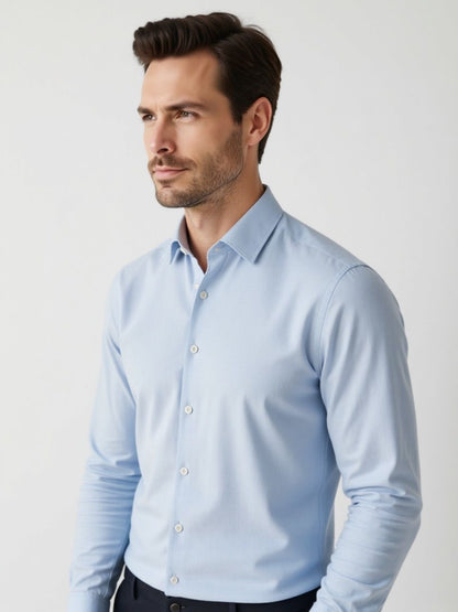 Londaris Regular Fit Linen Blend Long Sleeve Shirt