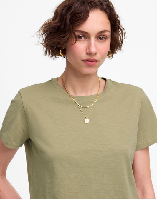 Slub Boxy-Crop Tee