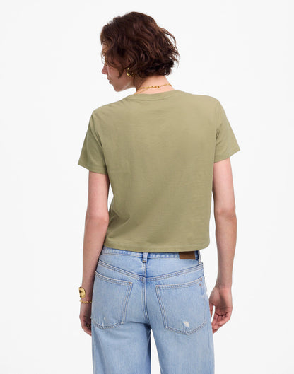 Slub Boxy-Crop Tee