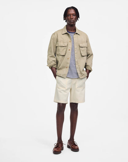 Patch Pocket Shorts in Summer Denim