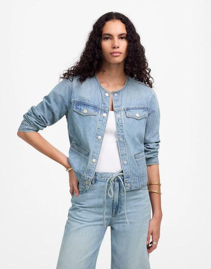 Cinched Lady Jacket in Ashbury Wash: Airy Denim Edition