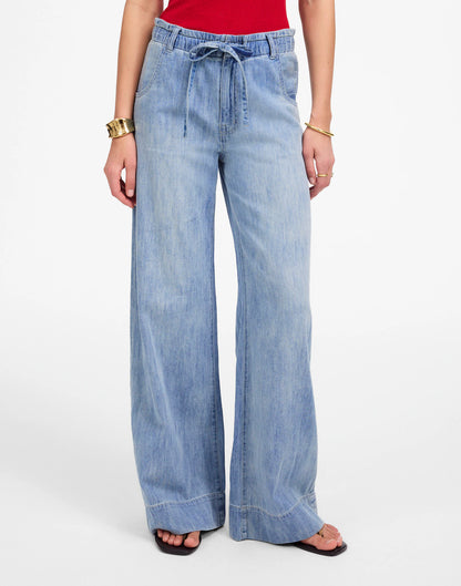 The Denim Pull-On Wide-Leg Pant