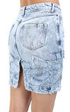 Blue Denim Mini Skirt, Denim Skirt Women, Girls Jean Skirt, V3472101