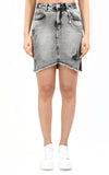 Black Denim Mini Skirt, Ripped Jean Skirt, Girls Jean Skirt,  P793101,