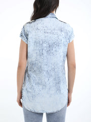 Printed Shirt, Tencel Shirt, Short Sleeves Shirt, Y1891101