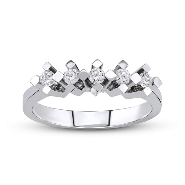 VIVIAN, 14 K White Gold, Diamond Ring